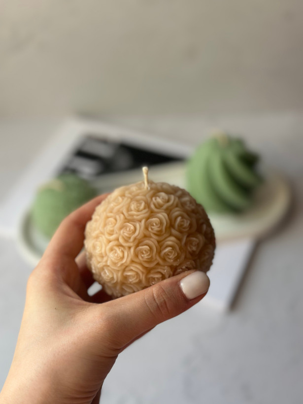 شمع گوی رز