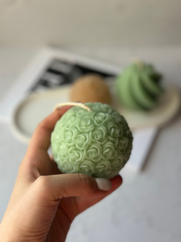 شمع گوی رز